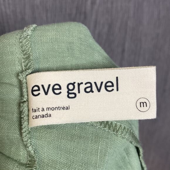 Eve Gravel Devi Linen Pants in Mint/Sauge - Picture 4 of 5